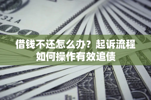 北京借钱不还怎么办？起诉流程如何操作有效追债